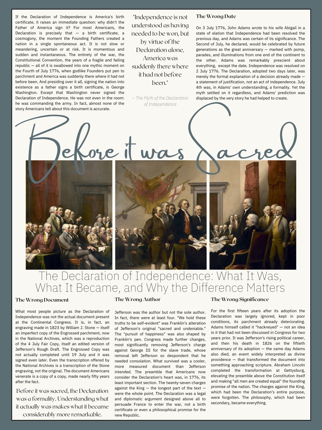 Poster for America 250, the Declaration of Independence at 250.