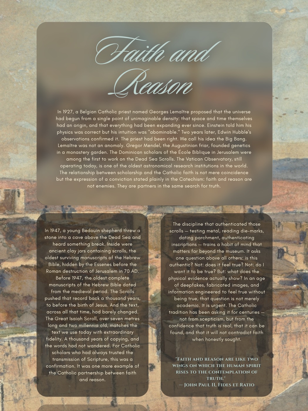 Poster for In Their Hands, the coins of the New Testament exhibition.