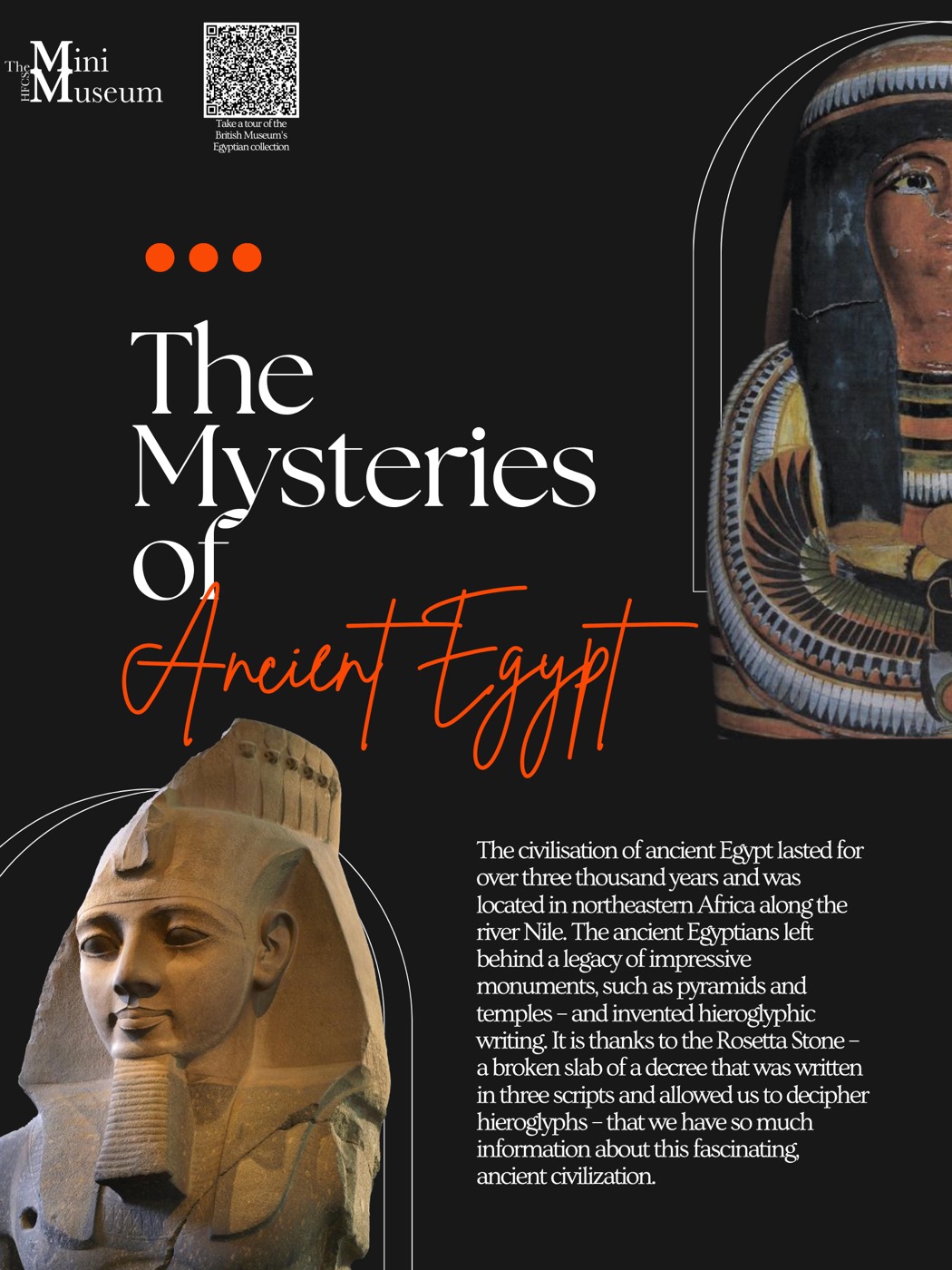Poster for Ancient Egypt, guardians of the afterlife.